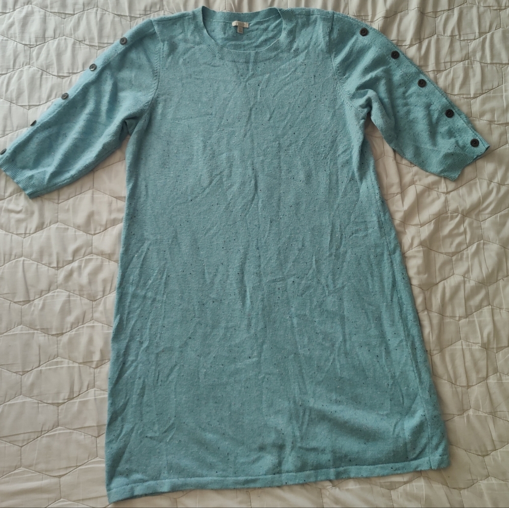Talbots Speckled Knit Sweater in Light Blue